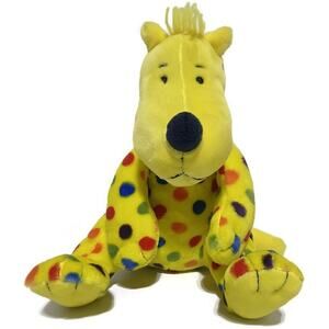 Kohl's Cares Dr Seuss Put Me In The Zoo Yellow Polka Dot Dog Plush Animal 12"